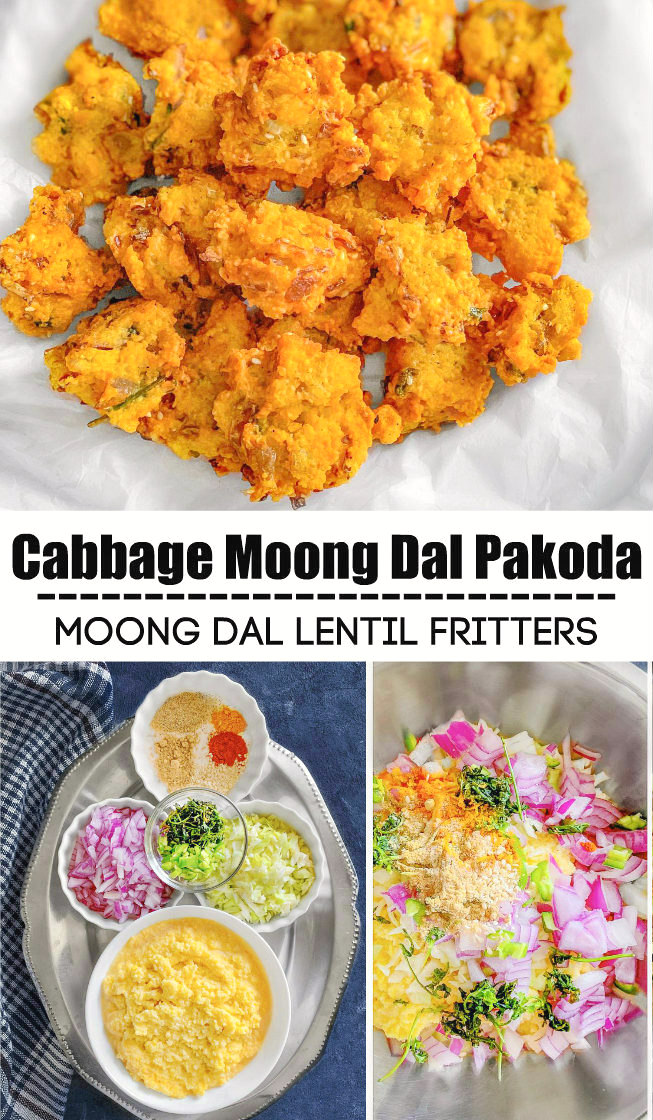 Cabbage Moong Dal Pakoda Recipe