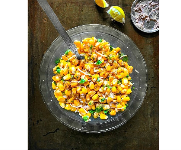 masala cheese corn chaat recipe