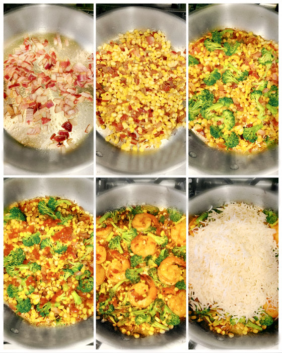 curry shrimp fried rice process