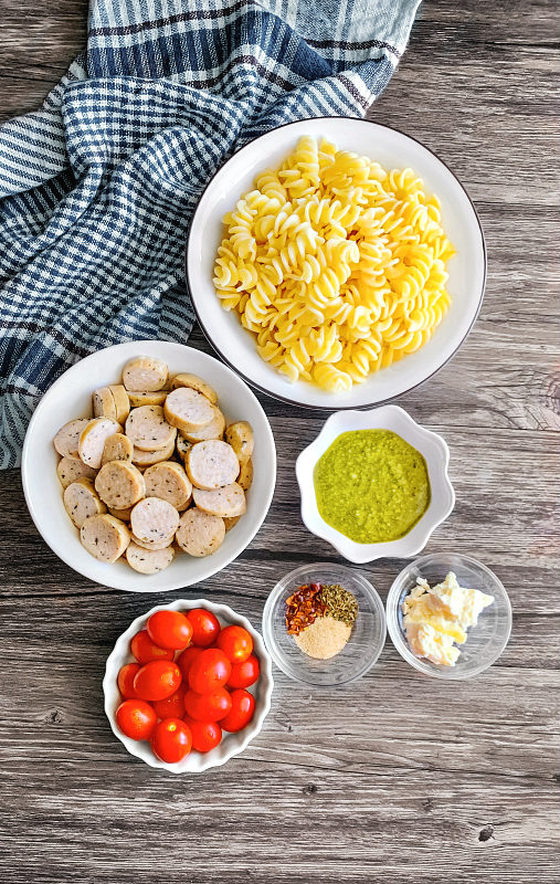 pesto sausage pasta ingredients