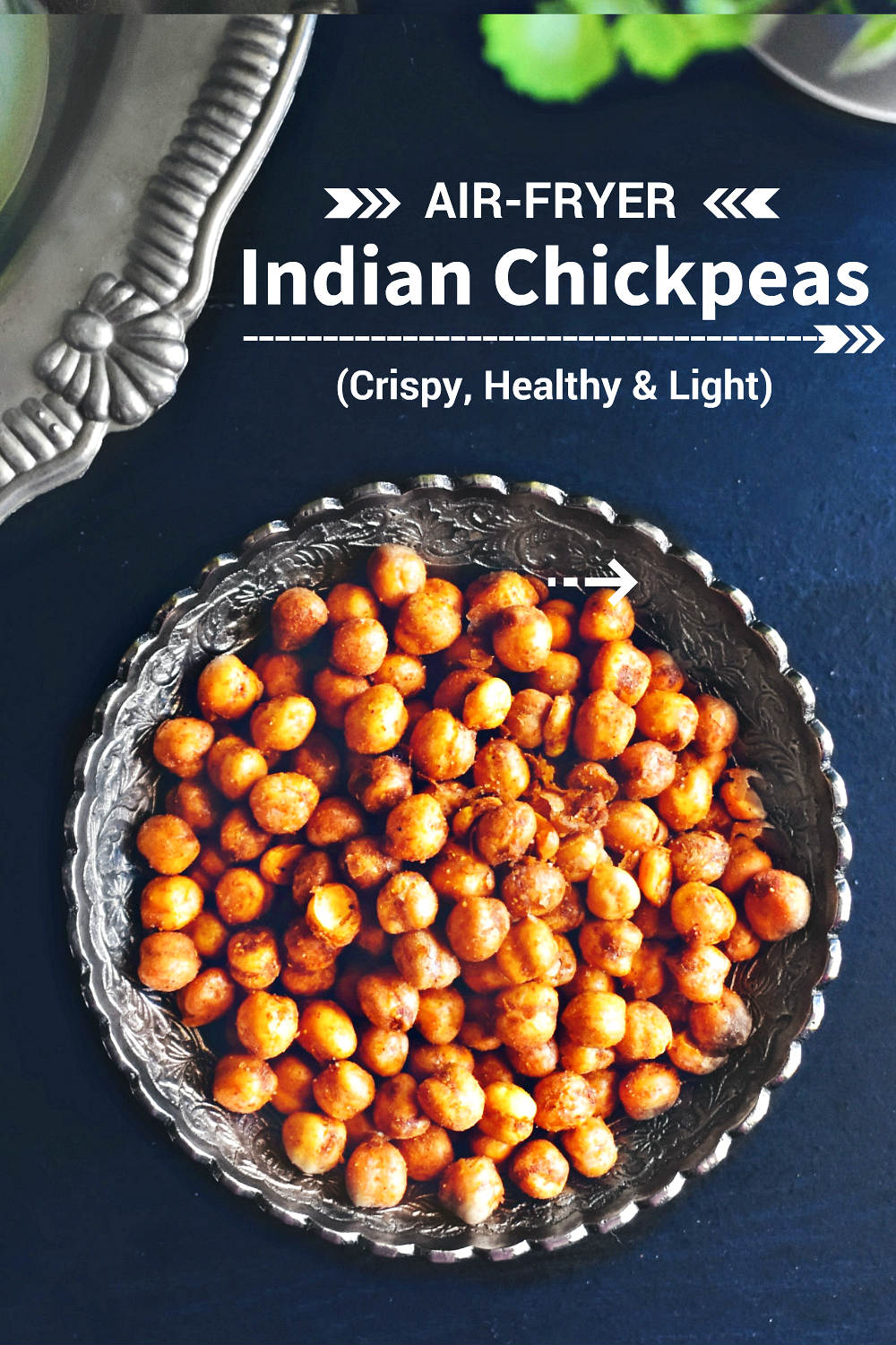 Air fryer indian chickpeas recipe - masala chickpeas snack recipe