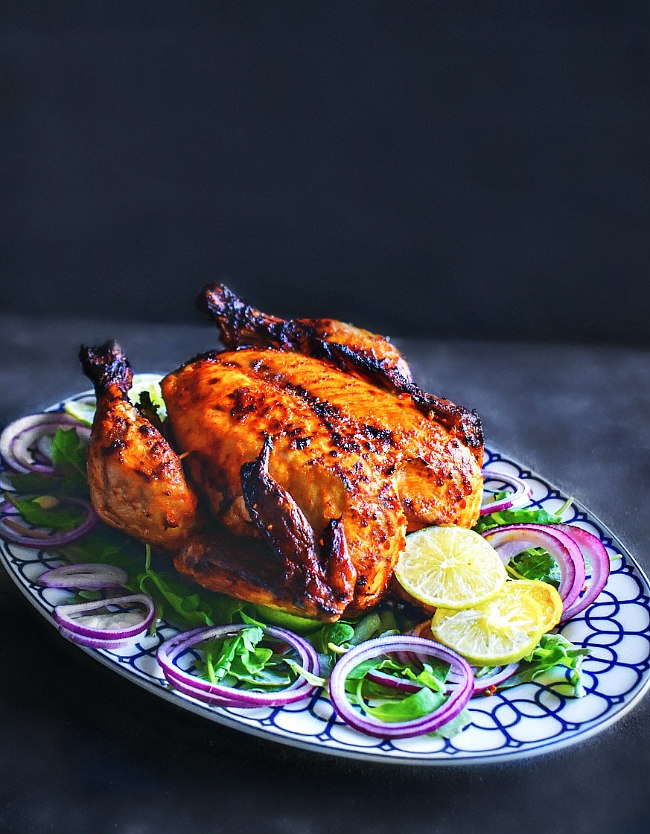 Easy Air Fryer Whole Tandoori Chicken