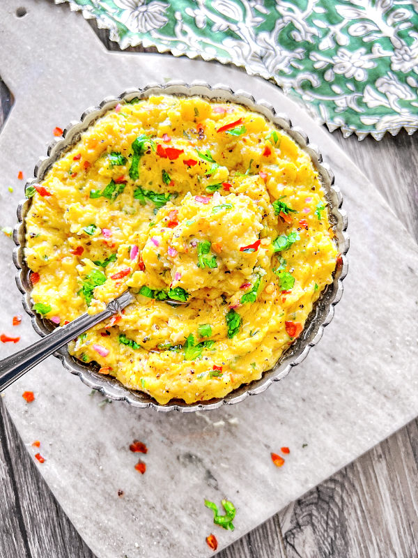 easy indian mashed potato - aloo bharta