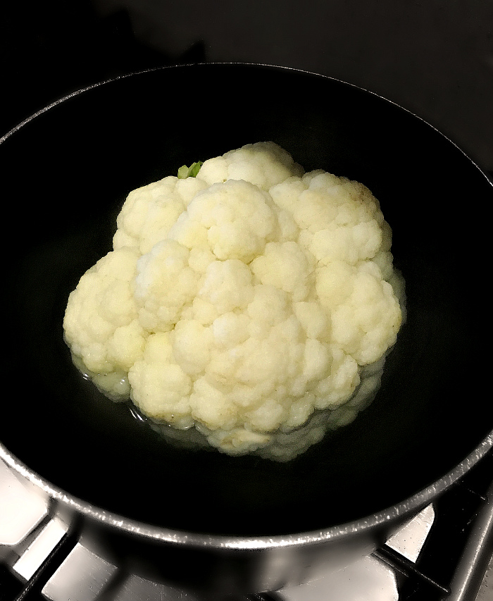 boiled gobhi blanched cauliflower