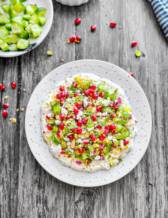 Mediterranean Zaatar Cucumber Yogurt Dip (no garlic)