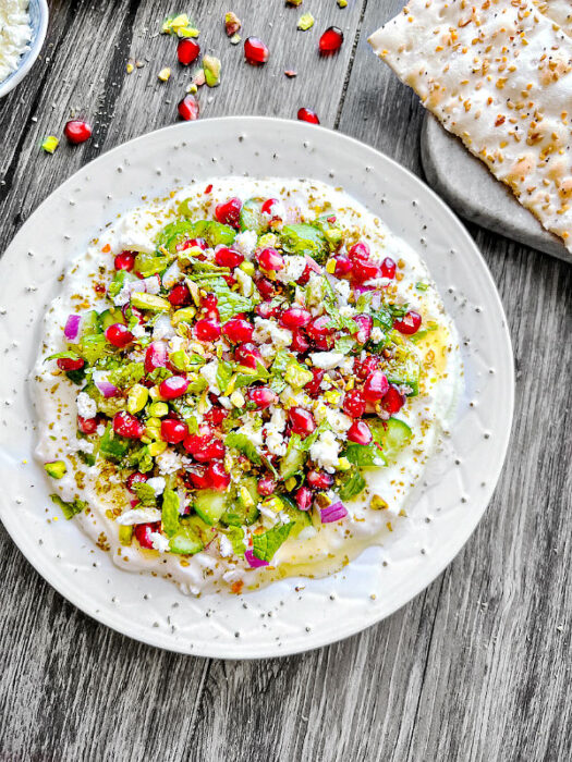 Mediterranean Zaatar Cucumber Yogurt Dip (no garlic)