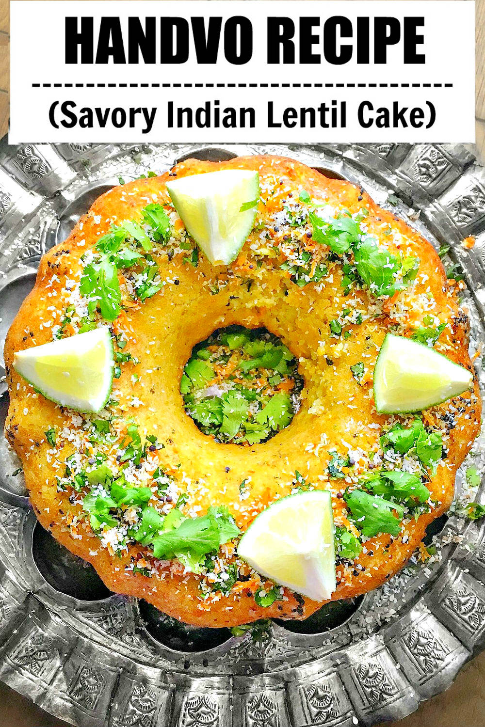Baked Handvo Recipe - Savory Indian Lentil Cake Recipe
