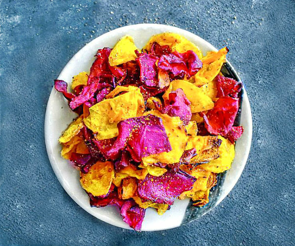 air-fryer beetroot chips recipe - beet chips