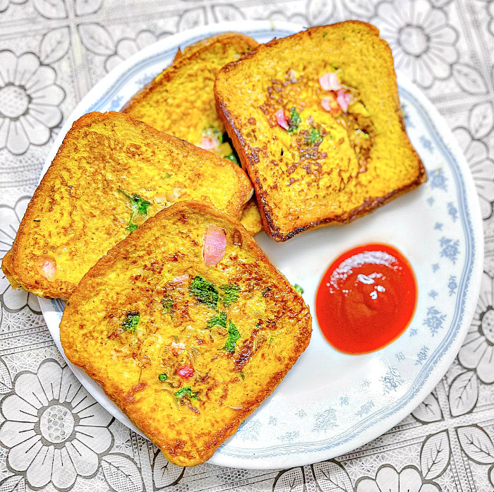 quick Indian style masala french toast