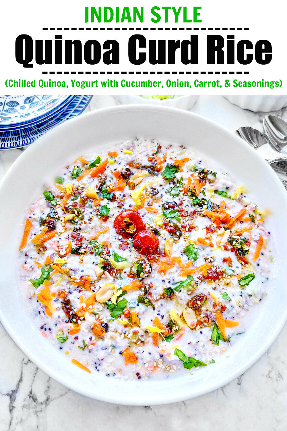 Quinoa curd rice recipe or Indian Quinoa Yogurt Recipe