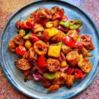 quick-stir-fry-chili-chicken-seekh-kebab-recipe